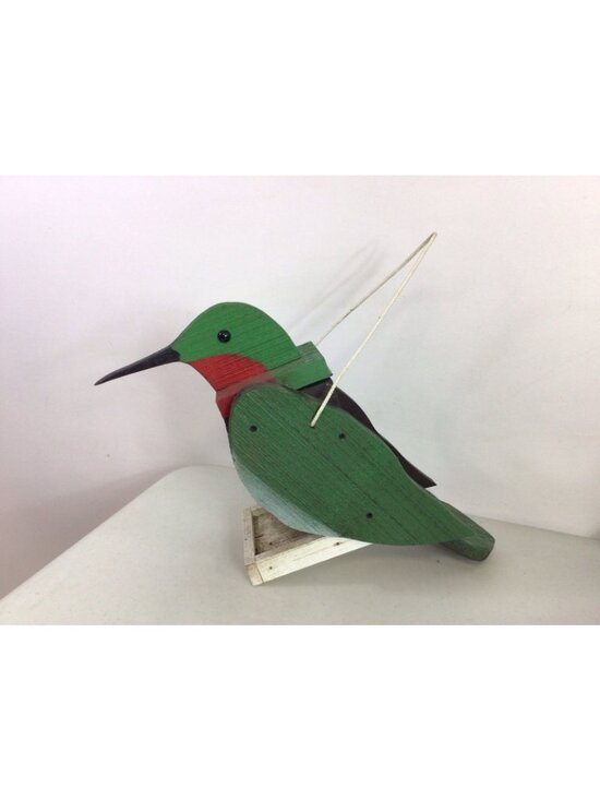 The Woodpecker Family Amish Handcrafted Birdhouse Hummingbird - Picture 3 of 7